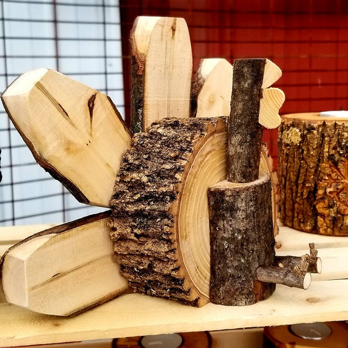 Unique Fall and Halloween Rustic Wood Decor