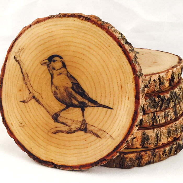 Customizable Image Natural Wood Coasters (4-Pack)
