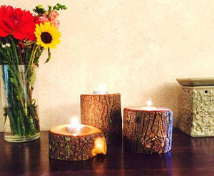 Wood Candle Holders