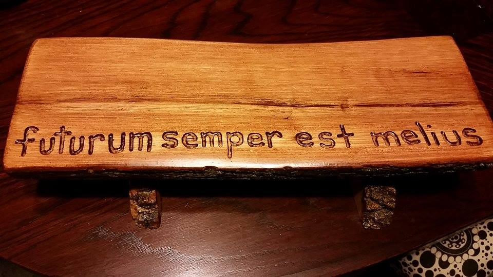 Custom Engraving and Stained Serving Tray