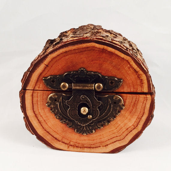 Wood Ring Holder with Flip Top