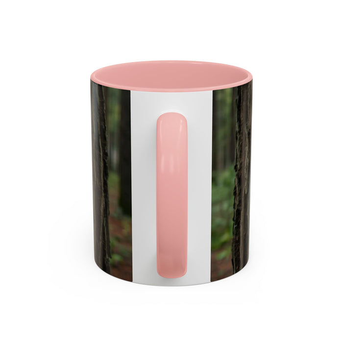 Personalized Tree Heart Engraved Wood Grain Mug with Custom Couples Initials | Rustic Wood Gifts | Anniversary Gift | Accent Coffee Mug 11oz