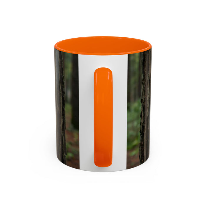 Personalized Tree Heart Engraved Wood Grain Mug with Custom Couples Initials | Rustic Wood Gifts | Anniversary Gift | Accent Coffee Mug 11oz