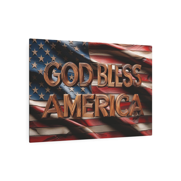 Wood Carved American Flag Metal Art Sign - Rustic Home Decor, Patriotic Wall Art, Gift for Veterans, 4th of July Decoration, Americana Decor
