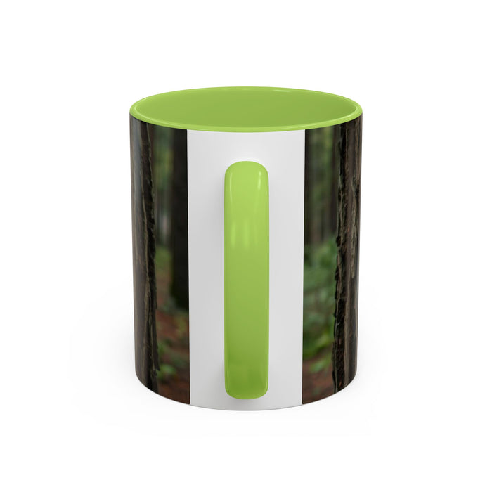 Personalized Tree Heart Engraved Wood Grain Mug with Custom Couples Initials | Rustic Wood Gifts | Anniversary Gift | Accent Coffee Mug 11oz