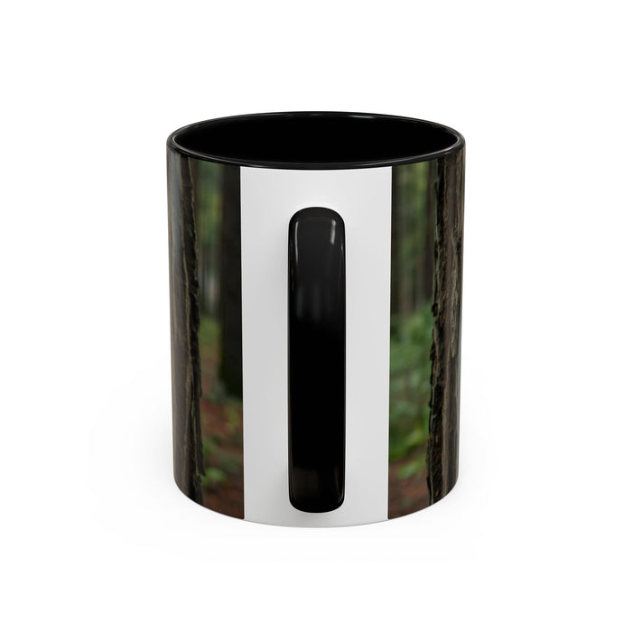 Personalized Tree Heart Engraved Wood Grain Mug with Custom Couples Initials | Rustic Wood Gifts | Anniversary Gift | Accent Coffee Mug 11oz