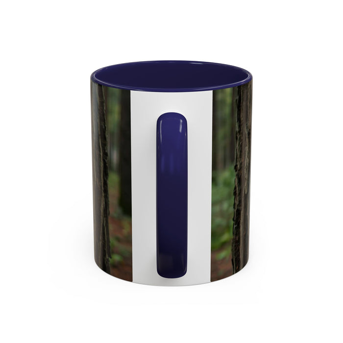 Personalized Tree Heart Engraved Wood Grain Mug with Custom Couples Initials | Rustic Wood Gifts | Anniversary Gift | Accent Coffee Mug 11oz