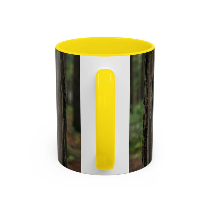 Personalized Tree Heart Engraved Wood Grain Mug with Custom Couples Initials | Rustic Wood Gifts | Anniversary Gift | Accent Coffee Mug 11oz