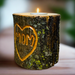 I Love Mom Carved Heart Wood Candle Holder