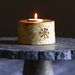 White Birch Wood Snowflake Candle Holder