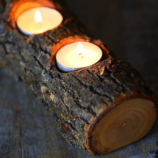 Foot Long Natural Tree Branch Candle Holder