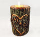 Heart Wood Candle Holder
