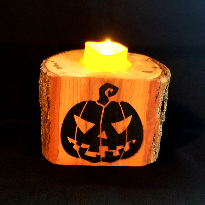 Jack O' Lantern Pumpkin Candle Holder