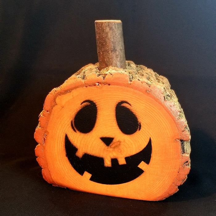 Natural Hand Crafted Fall Tree Wood Pumpkin Logs | Autumn Fall Wood Decorations | Wood Tree Pumpkins