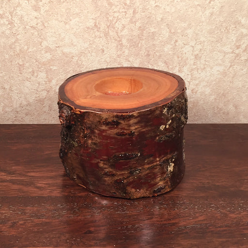 One and Only Copper Birch Wood Candle Holder