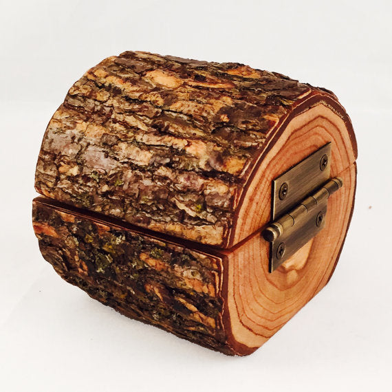 Wood Ring Holder with Flip Top