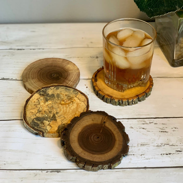 Variety Pack Natural Tree Wood Drink & Beverage Coasters