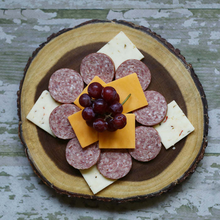 Tree Wood Round Cutting Board & Serving Tray with Bark