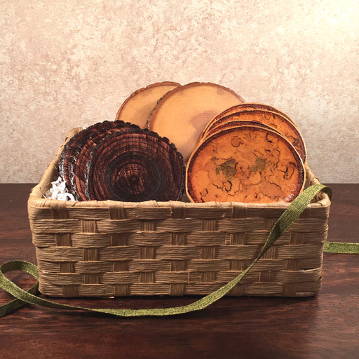 Wood Coaster Assortment Gift Basket 2